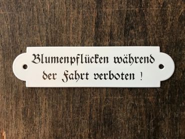 Blumenpflücken verboten